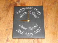 Welsh Slate Wedding Anniversary Clock